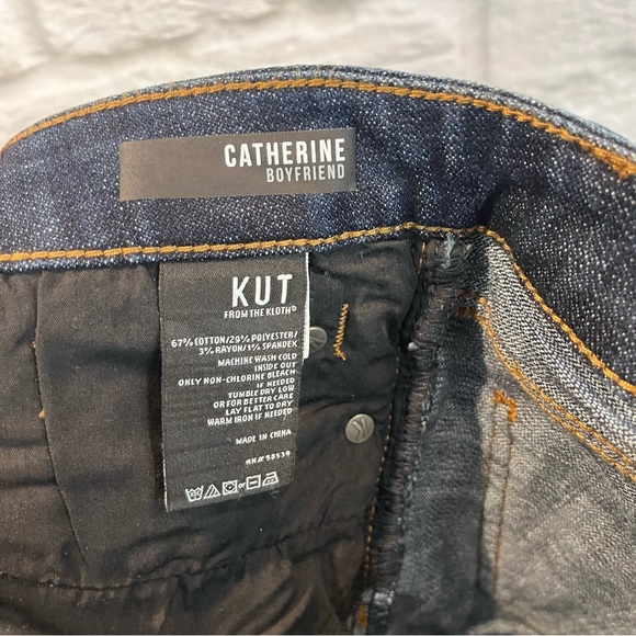 Nwt Kut from the Kloth Size 0 Catherine BoyFriend Fit Blue Wash Jeans - Picture 11 of 13